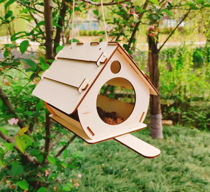 Décoration de l'extérieur Jardin de l'habitat des oiseaux de la pendaison d'oiseaux en bois de bricolage Chambre Birdhouse