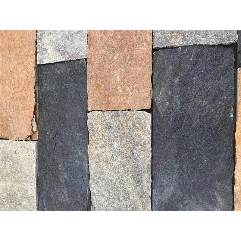 Muti Color Quartzite Culture Stacked Stone and Paving Cobbles Slate Price