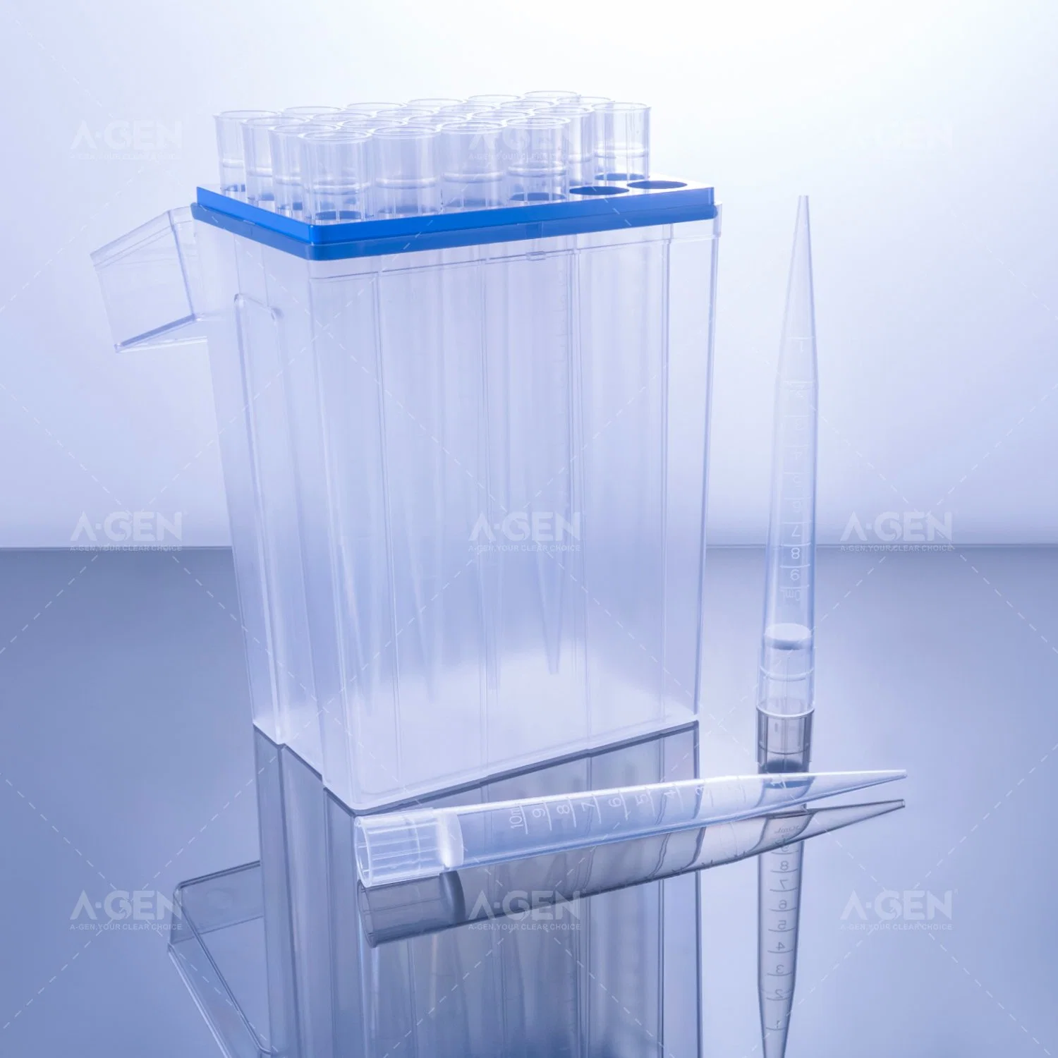 Racked 10ml Filter Pipette Tip Disposable Plastic Pack Rack 10000UL Filter Pipette with Wide Mouth