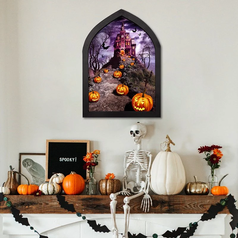 Impresiones de lienzo de la luz de la imagen de Halloween hasta el arte de pared Posters enmarcados hogar decoración de dormitorios