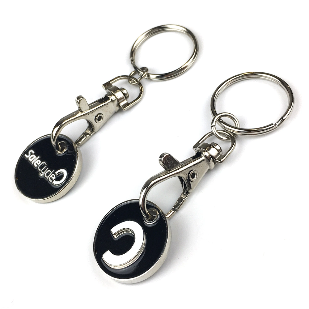 عربة التسوق Trolley Coin Key Ring المخصصة سلسلة مفاتيح المينا الناعمة