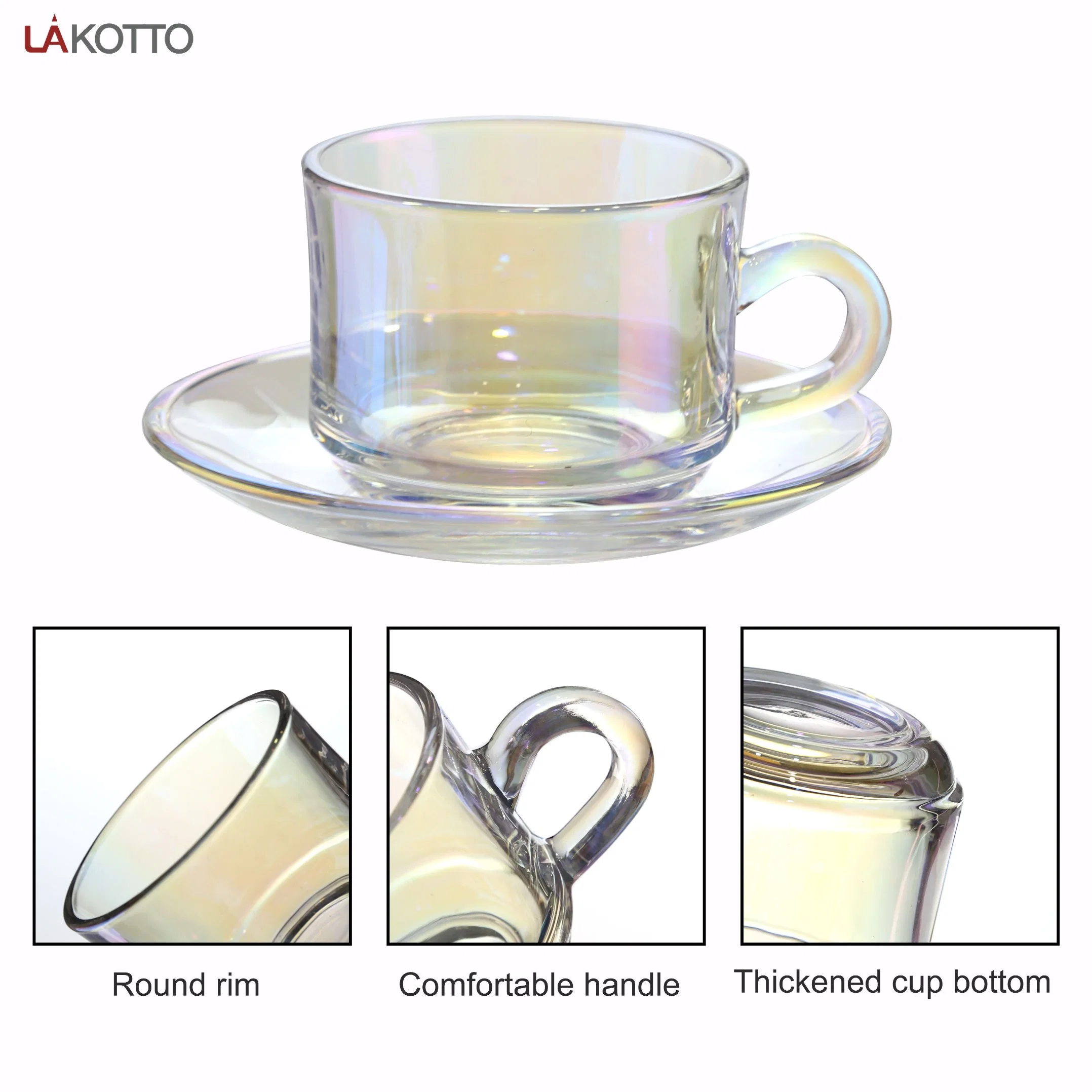 Novo Escritório de vidro Lakotto chá de vidro basculante do Café Copos Caneca Cup