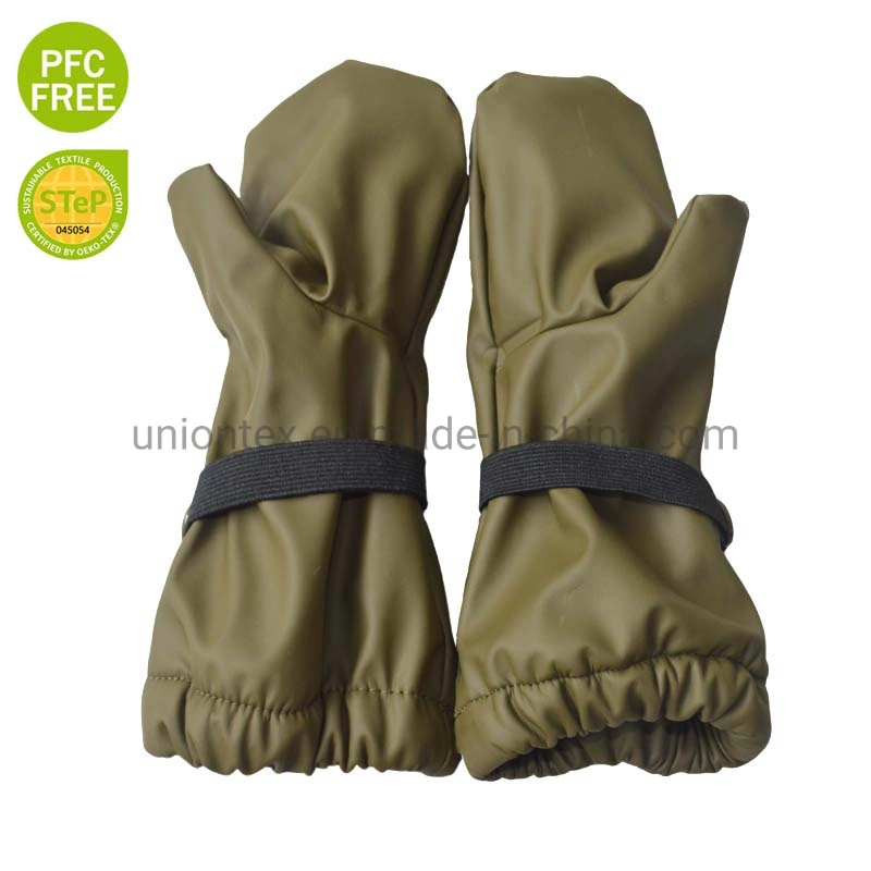 Waterproof PU Rain Mittens Pfc Free