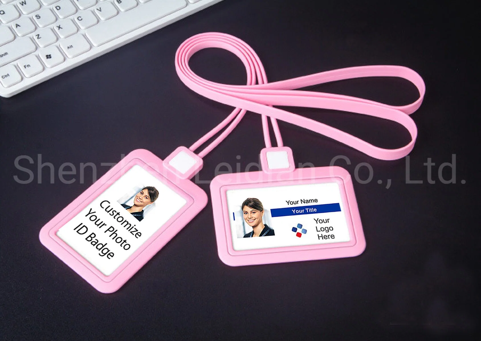 Nombre de ID de trabajo de silicona suave de la tarjeta de identificación Tarjetas Holder-Two