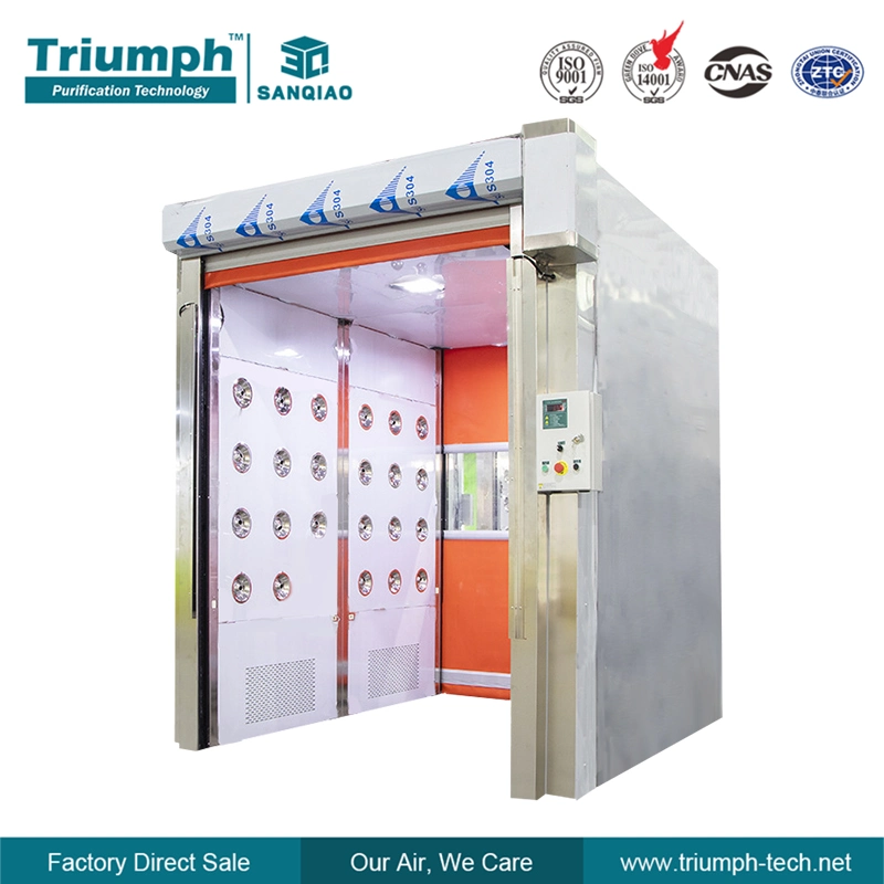 Hot Sale Automatic Cargo Air Shower with Roller Door for Food Factory