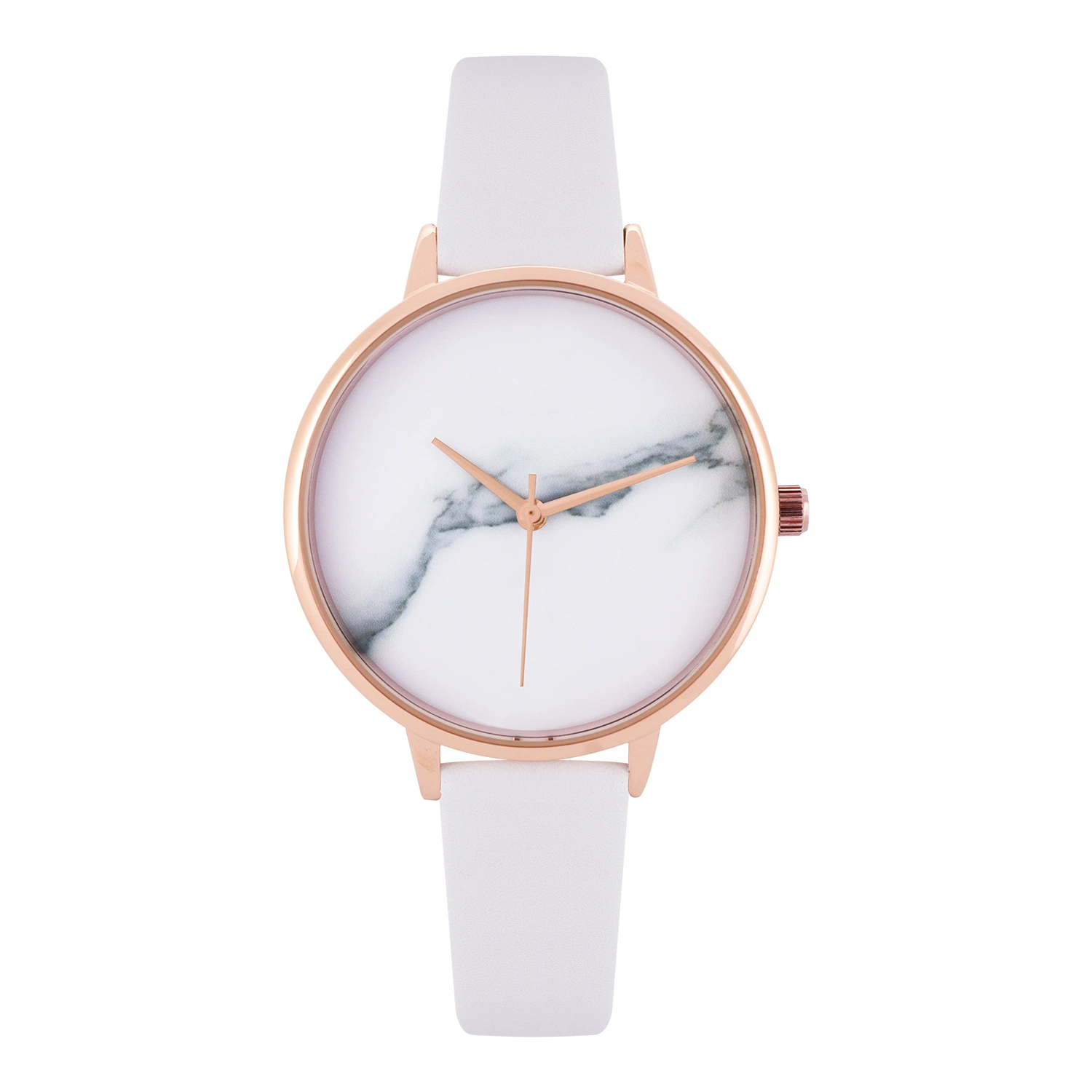 Creative Marble Grain Dial Women Watches Wrist Watch with Leather Strap