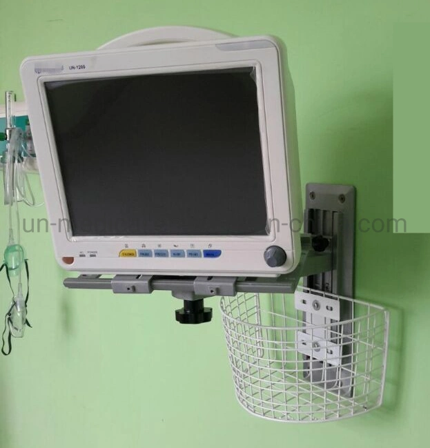 Monitor de paciente del Hospital de medicina de rack de montaje en pared con cesta