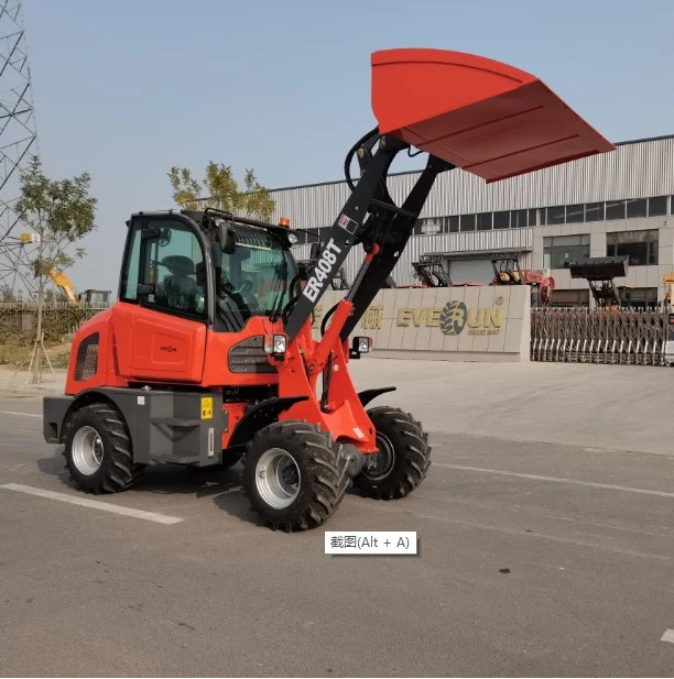 New Arrive Everun ER408T 0.8ton Gear Box Shovel Compact Bucket Mini Wheel Loader