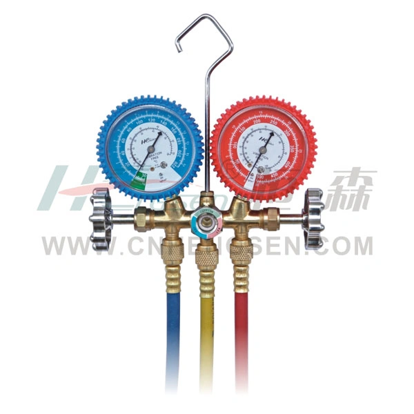 C T-536 G F / J Bras Manifold Gauges Set for R12/R22/R502 Double Gauges Manifold Set Air Conditioner Parts Refrigeration Parts Refrigeration Tools