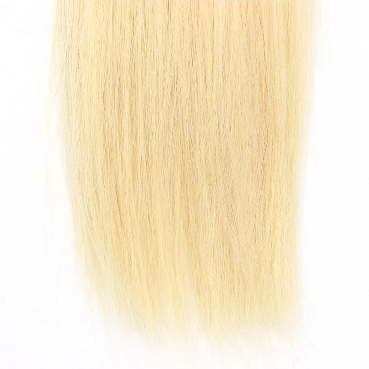 Heiße Schönheit Mode 100% Menschliches Haar Blonde #613# Straight Unverarbeitet Remy Hair Weft