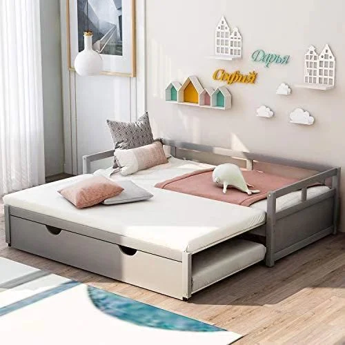 New Style Sofa Bed Full Size Solid Wooden Daybed with Drawer Storage