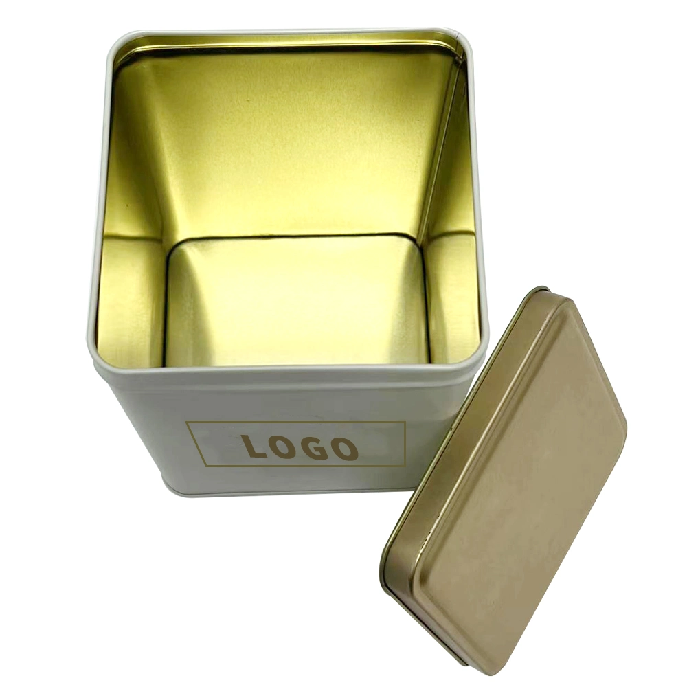 علبة معدنية مخصصة من المصنع تحتوي على صفيحة Tinplate Packaging Square Sample Storage Container TWG Tea Tin Box للشاي