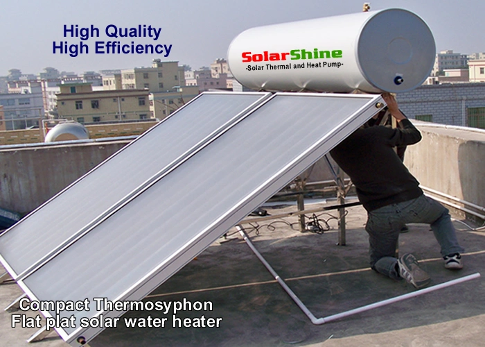 Stable Flat Plate Solar Water Heater, 0.6MPa Compact Solar Water Heater