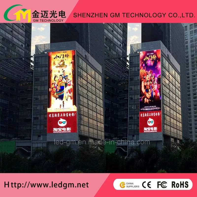 Professional Color exterior personalizado P10 Publicidad LED Pantalla de visualización/panel/Cartelera