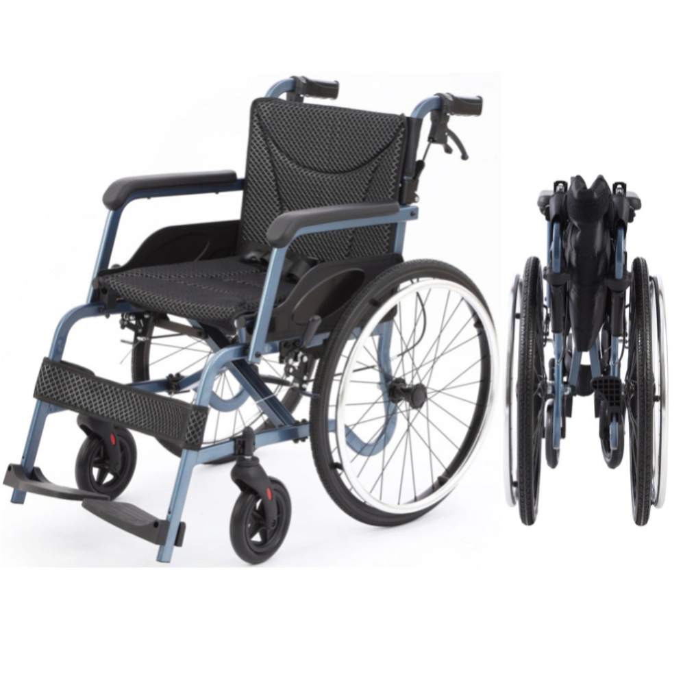 Meilleure réadaptation manuel pliant adulte en alliage aluminium de haute qualité pour les aînés en fauteuil roulant