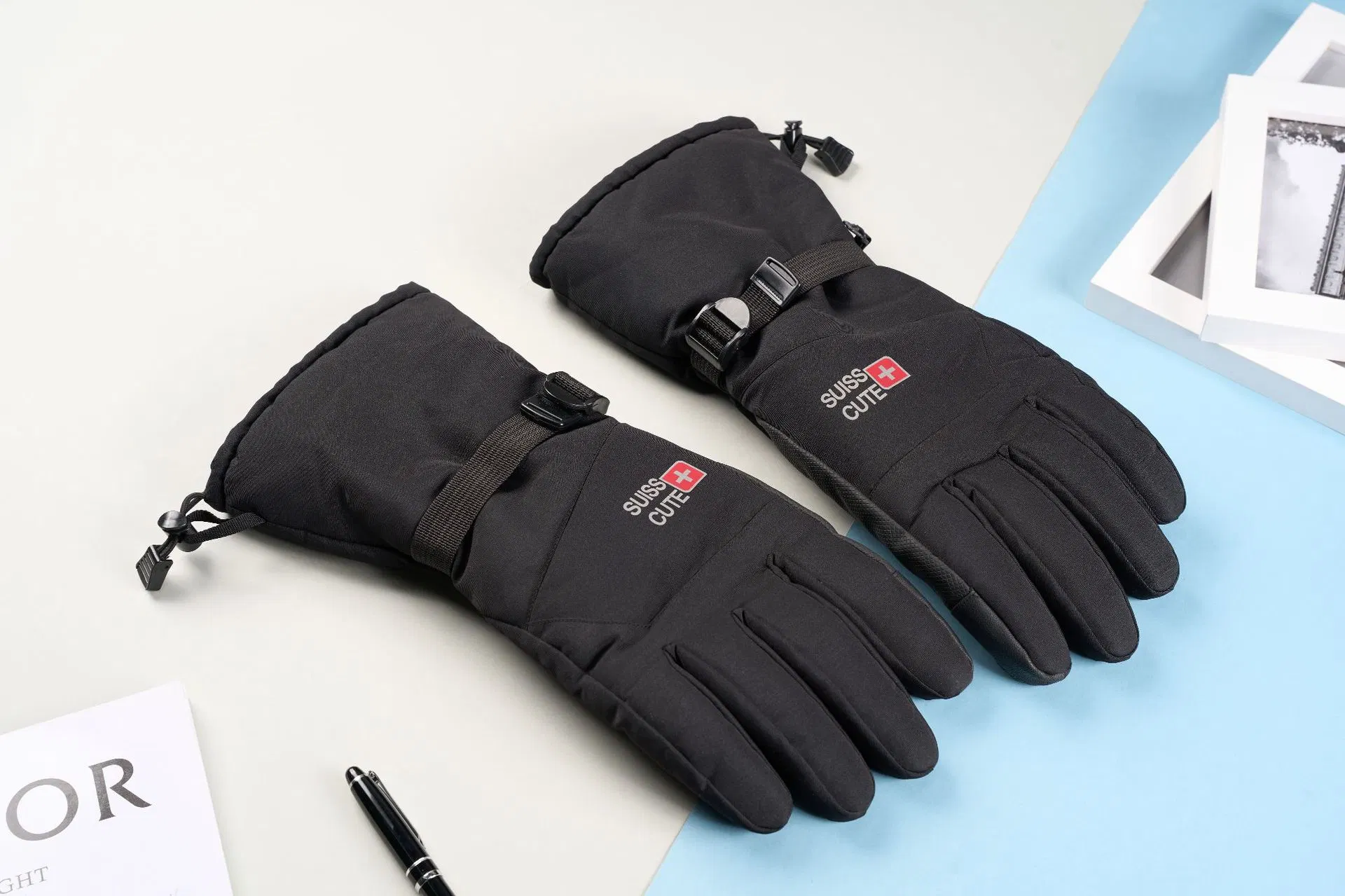 Autumn Winter Warm Windproof Waterproof Fleece Thickened Cycling Skiing Outdoor Sports Ski Gloves