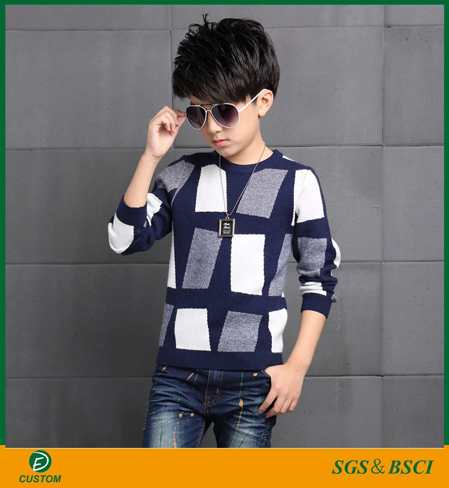 New Design Customized Good Quality Casual Turtleneck Sweater for Boys