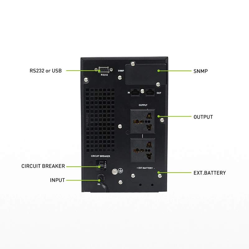 Wahbou Ot08 1ks UPS online fonte de alimentação de alta frequência 1 ~ 3kVA Fonte de alimentação de alta frequência Mini UPS