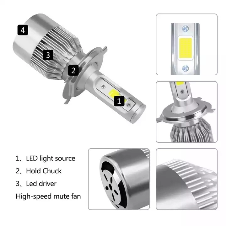 C6 LED Car LED Headlight 8000lm H3 H4 H7 H11