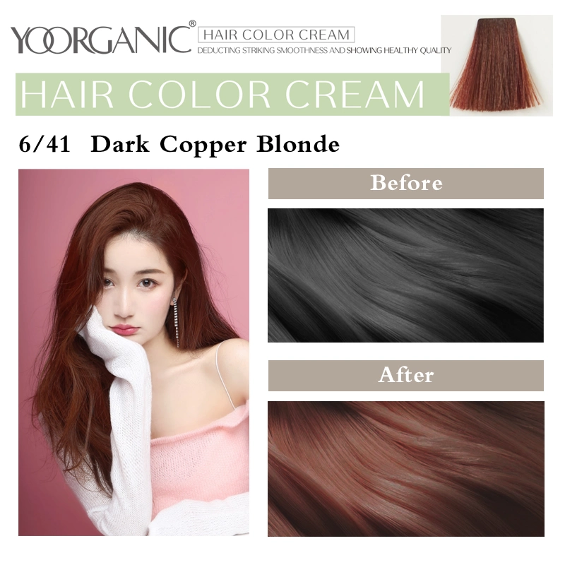 in Stock Wholesale/Supplier Price Yoorganic Brand Salon Ppd Free Natural Professional Hair Dye Cream Permanent Hair Color with Color Chart