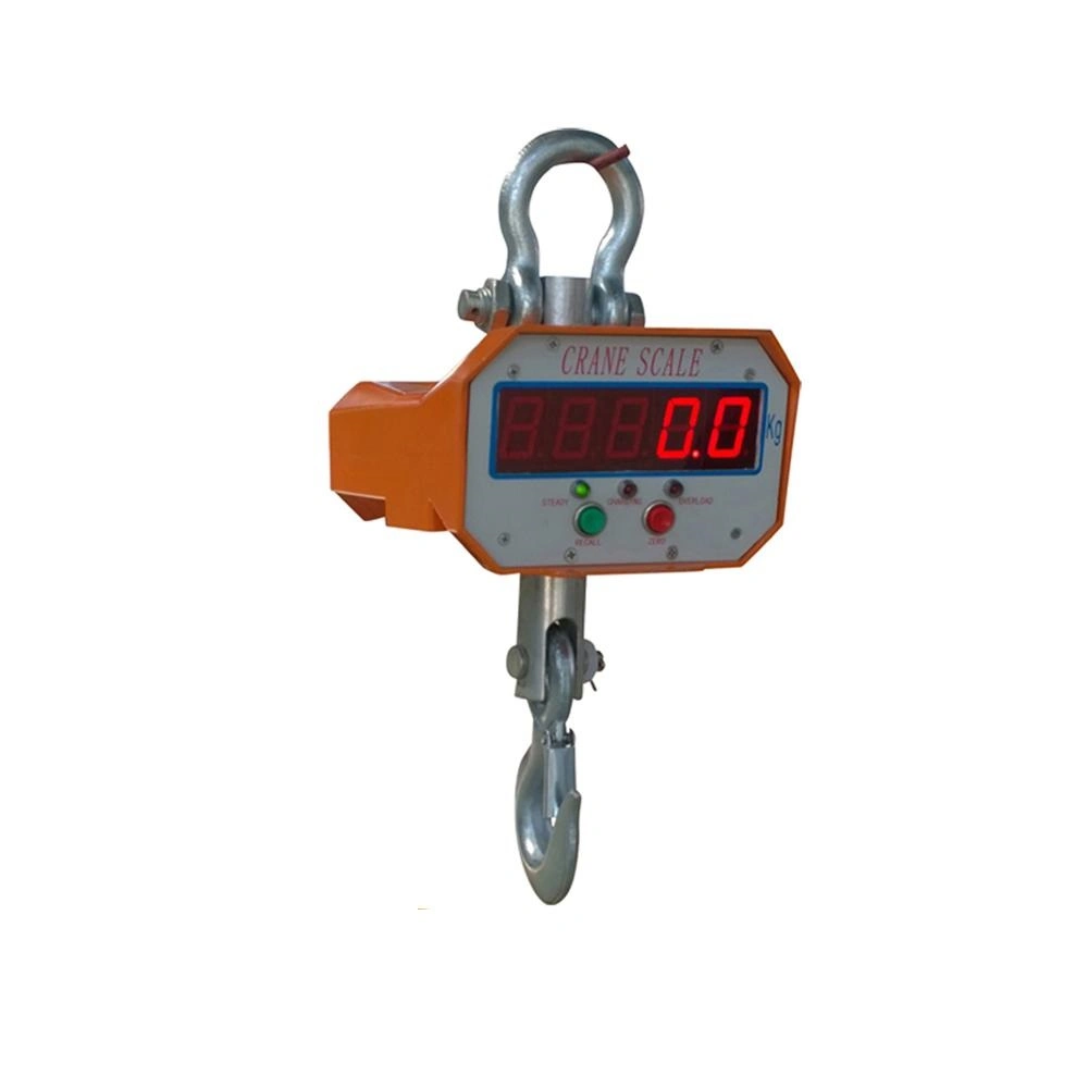 Orange Digital Hanging Scale Heavy Duty LCD Display Hanging Scale 3 Ton