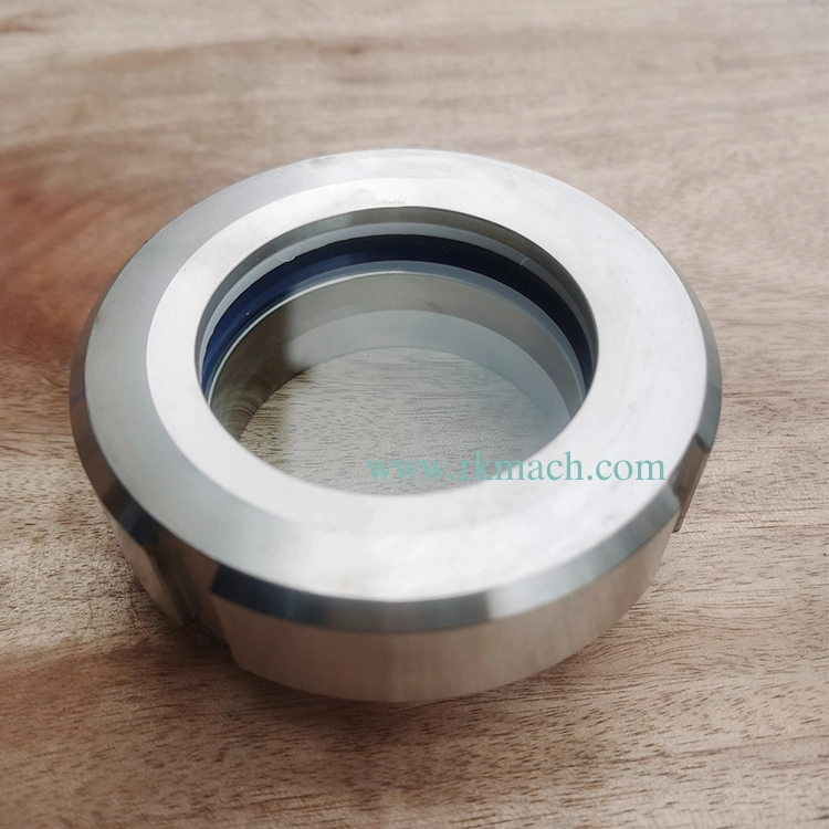 1 pouce Od25mm Verre de vue pour réservoir en acier Accessoires de réservoir à double enveloppe Verre de vue de type union sanitaire.