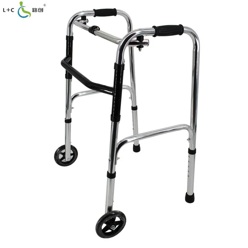 Peso ligero de aluminio Hot-Sellng bastidor caminar Walker para la tercera edad ayuda a pie