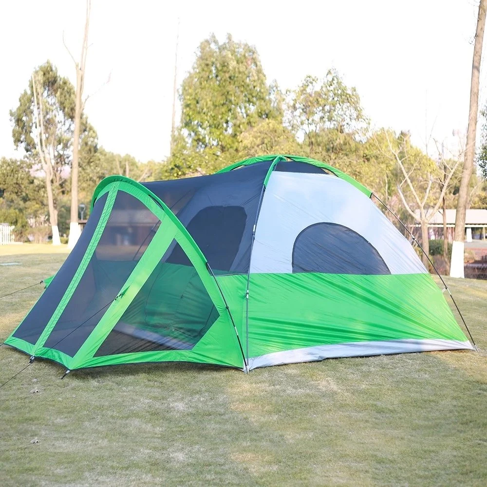 Usine doubles couches imperméables de gros de la famille de 5 à 6 personne tente de camping