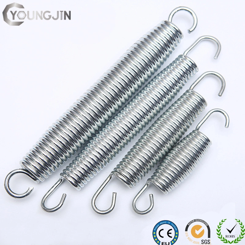 High Carbon Steel Ultra Precision Extension Spring with Plain Finish