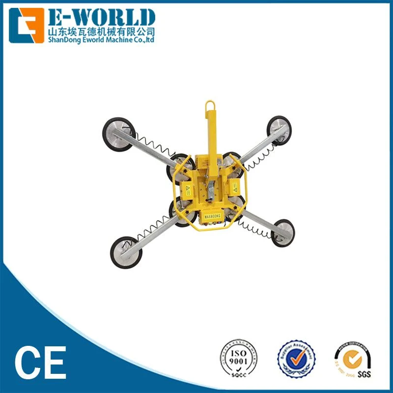 Finely Processed 800 Kg 8 Suckers Electricity Glass Vacuum Lifter