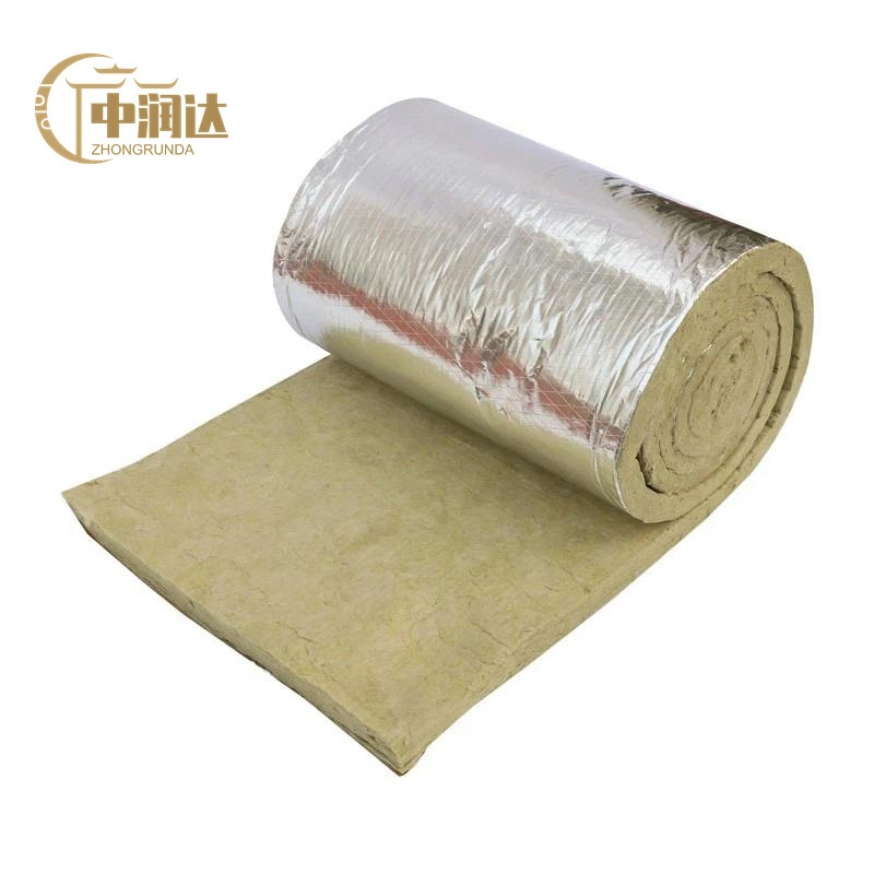 Heat Insulation Rock Basalt Wool Fiber Blankt with Aluminum Foil Faced