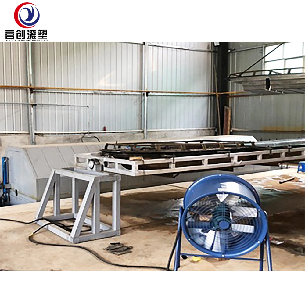 Plastic HDPE Boat Rock N Roll Rotomoulding Machine in China