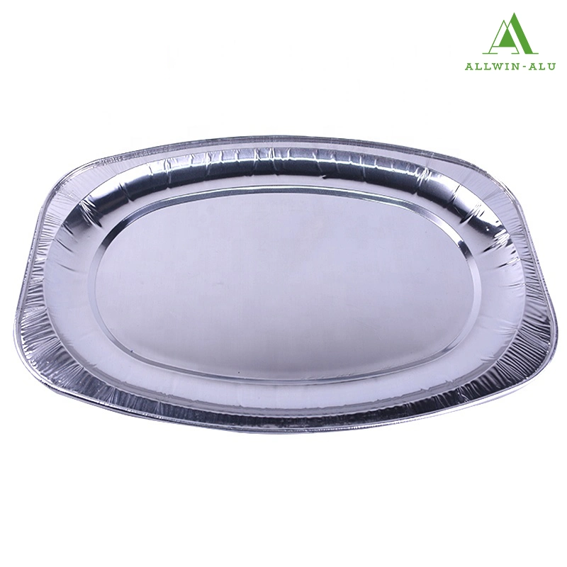 Hundred Percent Food Grade Disposable Aluminum Foil Pans Takeaway Food Packaging