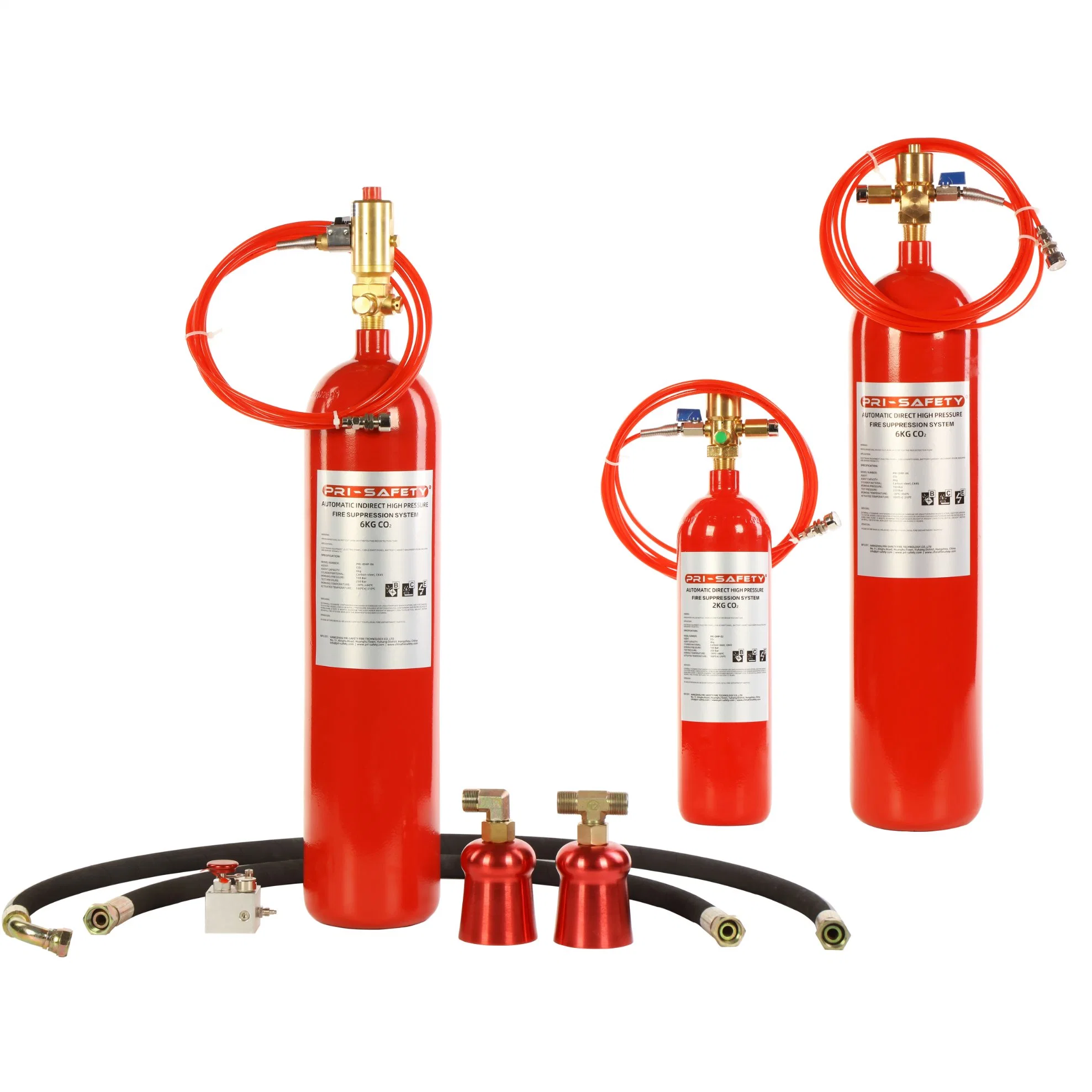 Pri-Safety Direct and Indirect CO2 Gas Fire Suppression System Fire Safety Equipment CE ISO Approved