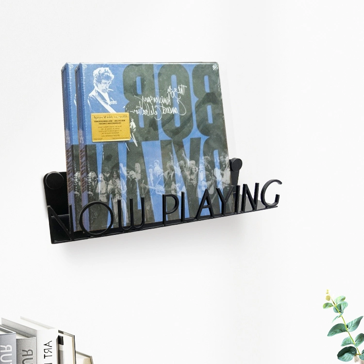 Jh-Mech Home Decoration Vinyl Schallplattenständer Wandhalterung Carbon Steel Ablage Für Album-Player