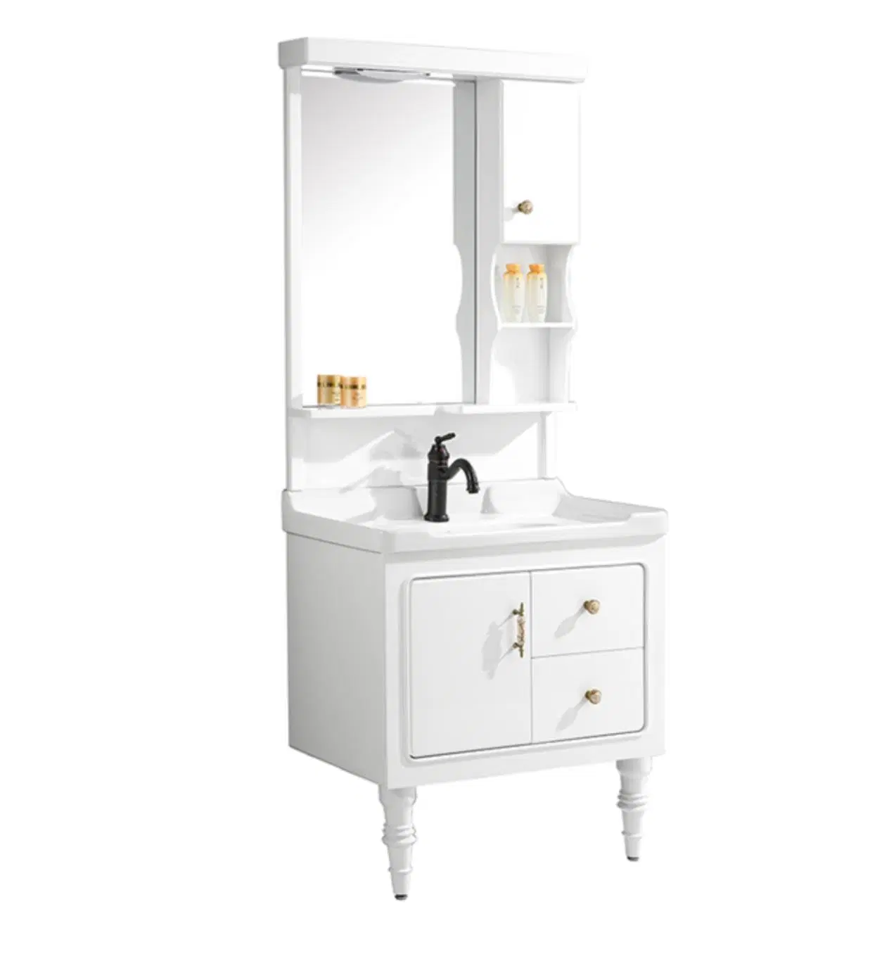 Modern Stainless Steel Bathroom Wall Mounted Vanity Cabinet China Supplier with Faucet