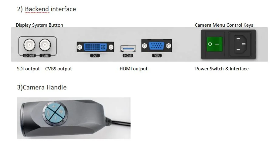 27' ' Endoscope intégrées de 4 K médical Chirurgie Source de lumière de la caméra LCD Monitor