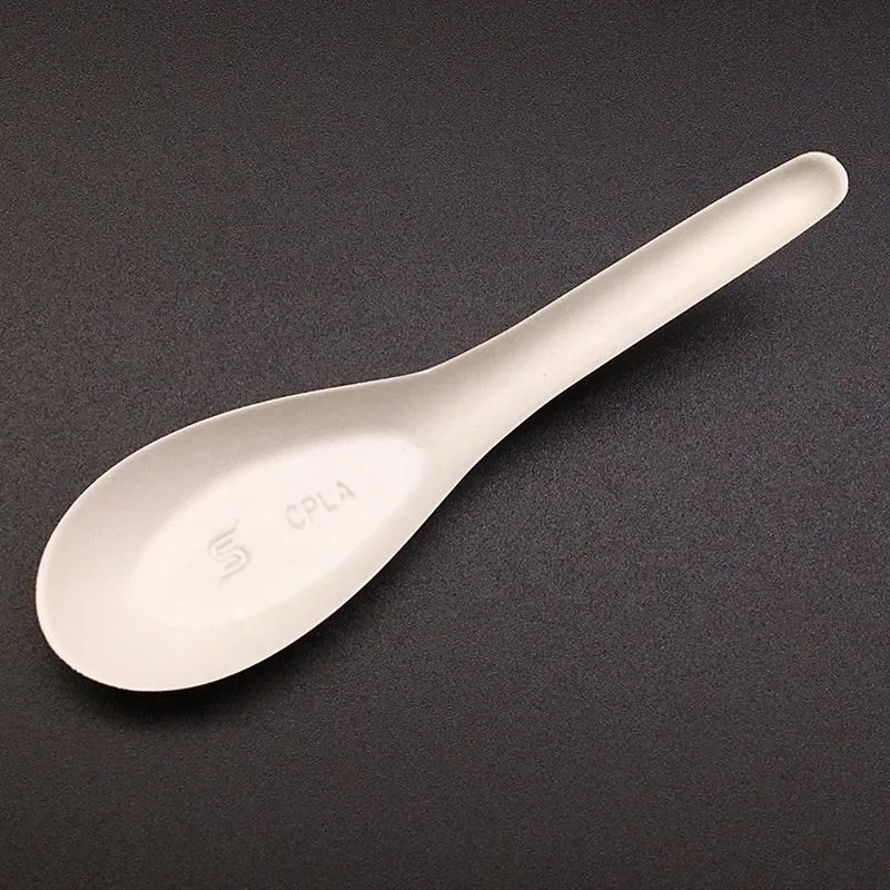 95mm 3,7 pulgadas biodegradable compostable PLA plástico helado Scoop Cuchara de postre