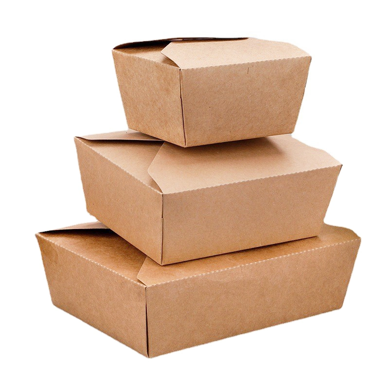 OEM ODM Boîte de nourriture en papier pour emporter Boîte de rangement alimentaire Boîte de nourriture économique à emporter.