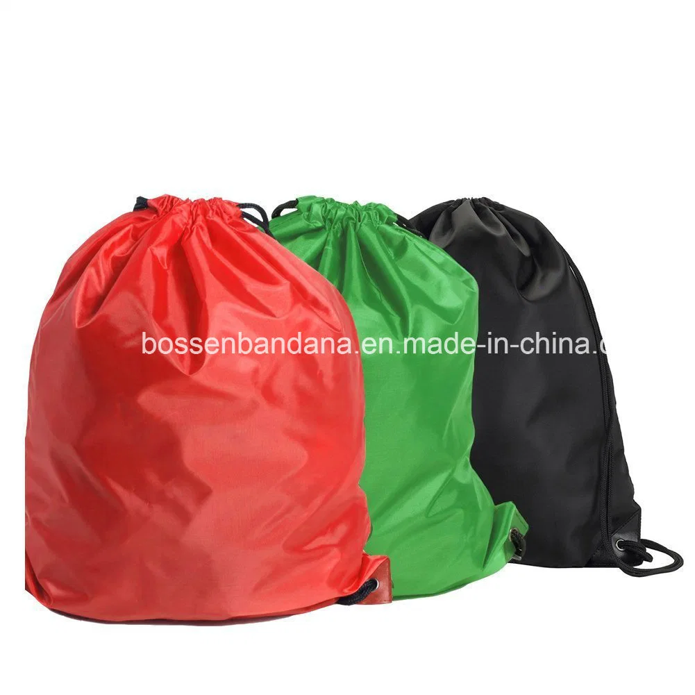 OEM Customized Print Polyester Nylon Folding Drawstring Sports Gymsac Kids School Bag Manufacturer