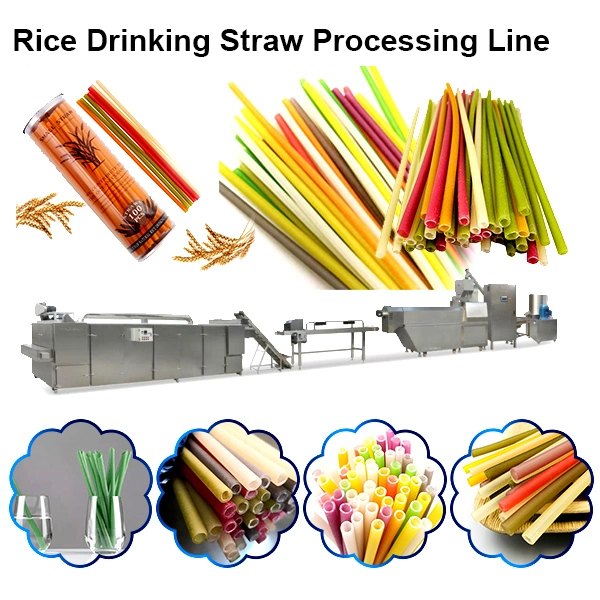 Food Grade Edible Rice Straws Making Machine Automatic Biodegradable Pasta Drinking Straws Making Equipment for Sale