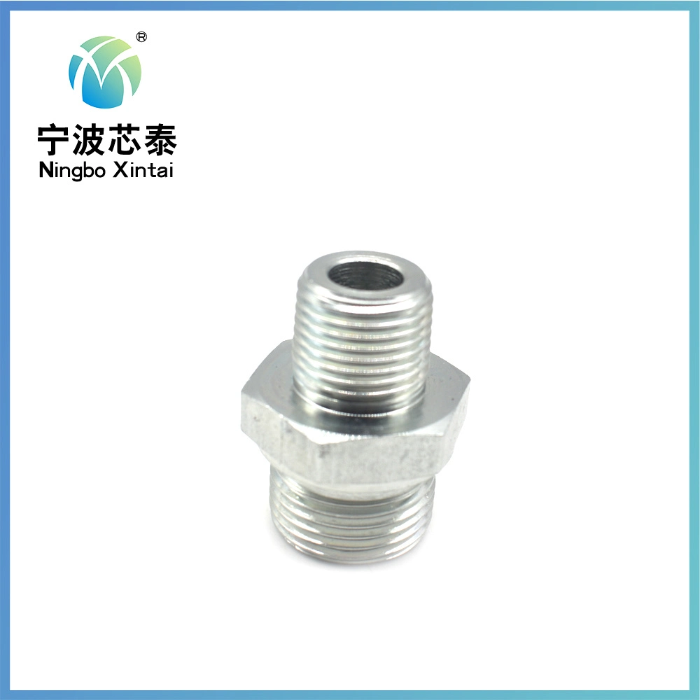 Customized Price OEM ODM, Factory Machining Aluminium Industrial Construction Machinery CNC Equipment Spare Turning Parts Hydraulic Hose Adapter