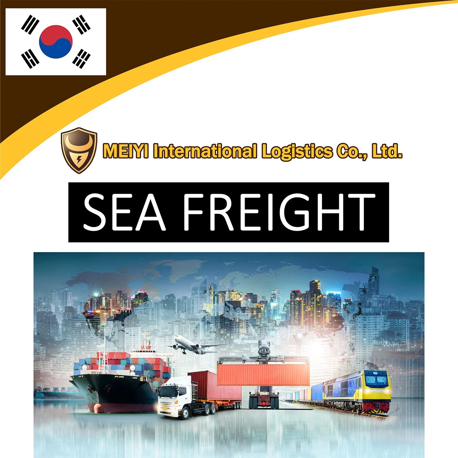 Shipping service from China to South Korea by sea freight door-door shipment DDP DDU international forwarder