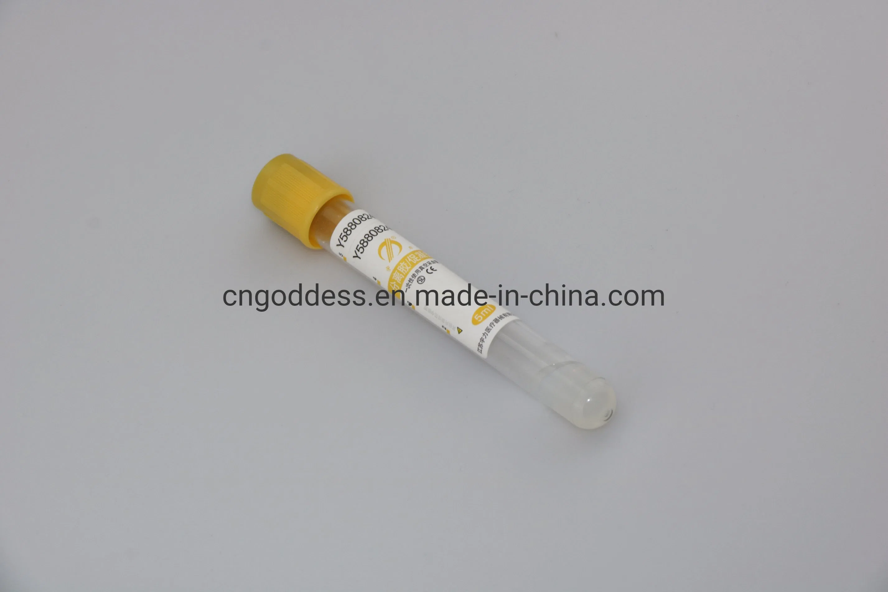 Lab Hospital Medical Disposable Consumable Yellow Separating Gel Blood Tube