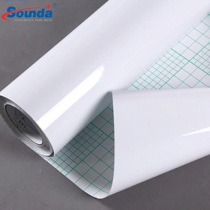 De doble cara PVC laminado en frío Fillm adhesivo transparente liberación de papel blanco