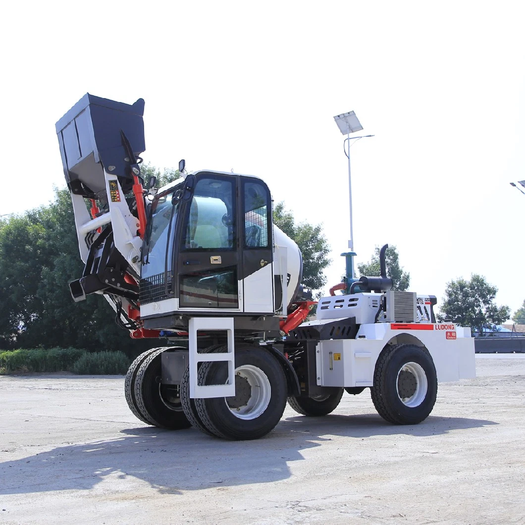 Baumaschinen High Speed Selbstbeladung Horizontal Tragbare Mobile Diesel Zement-Mischmaschinen Selbstbeladende Betonmischer