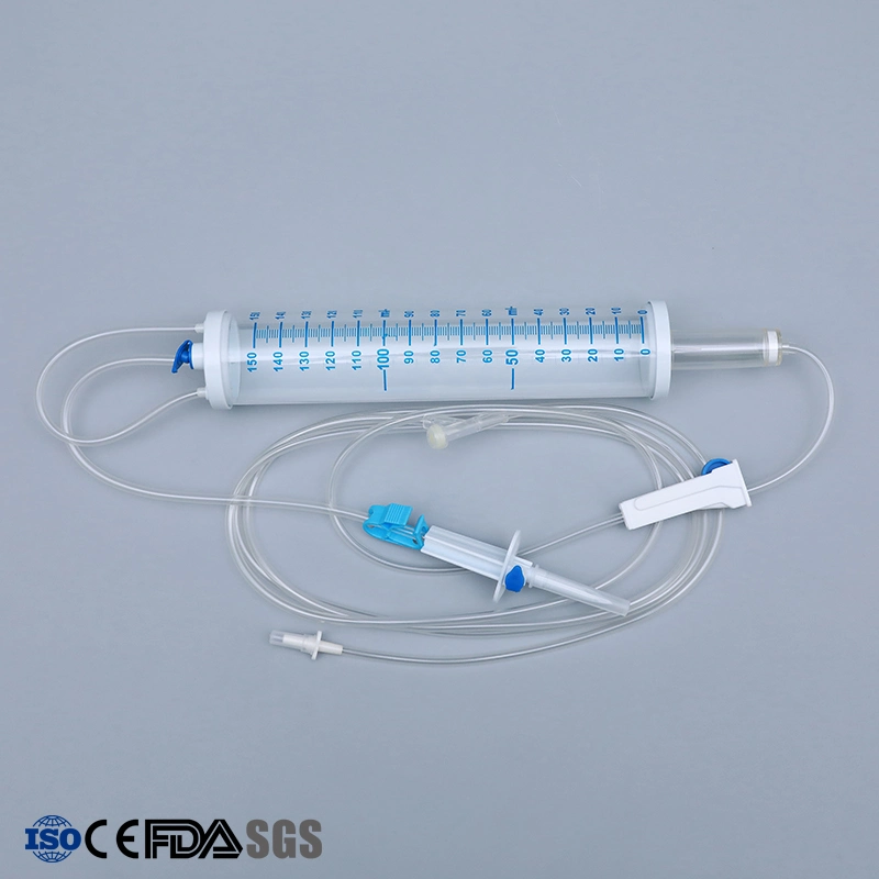 Sterile Infusionsleitung/Infusionsleitung, Bürettentyp, für Kinder, 150cc, Luer-Lock, PE-Beutel Verpackung, CE&amp;ISO13485