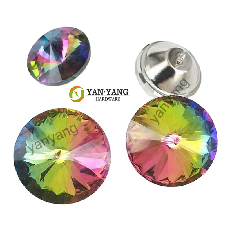 Yanyang Durable 22mm Round Crystal Sofa Buttons 25mm Upholstery Furniture Buttons