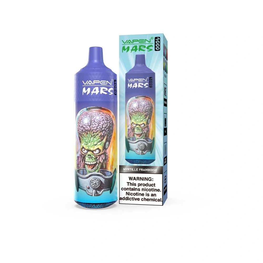 Original Tornado 9000 Puffs Vapen Mars Einweg-Vape 18ml vorgefüllt 0% 2% 5% kein Leck 9K Puffs Netzspule wiederaufladbar Großhandel/Lieferant 9000 E Zigarette