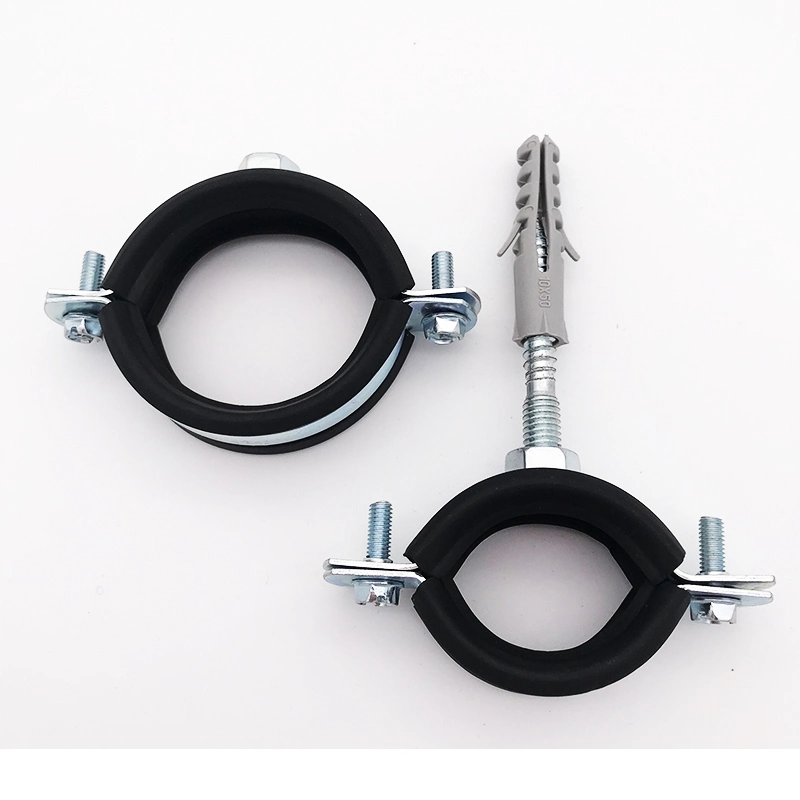 2023 Aluminum M8 Pipe Clamp Manufacturers Rubber Sets Concrete Pump Pipe Clamp Pipe Supporting